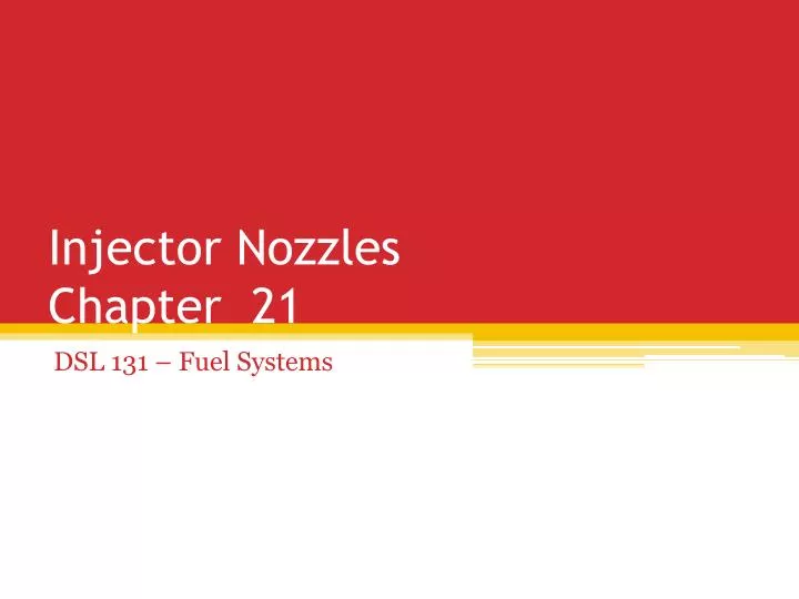 injector nozzles chapter 21