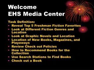 Welcome EHS Media Center