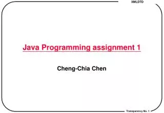 Java Programming assignment 1