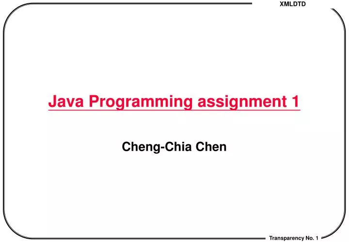 java programming assignment 1