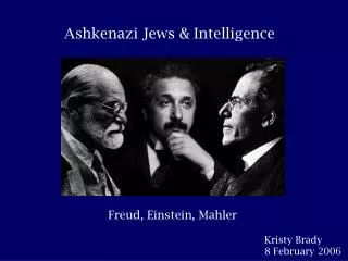 Ashkenazi Jews &amp; Intelligence