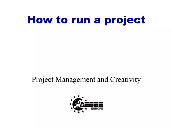 how to run a project