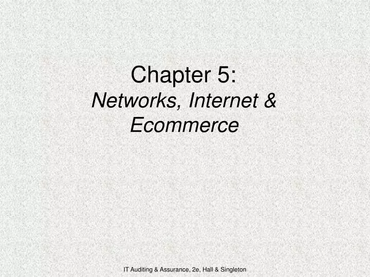 chapter 5 networks internet ecommerce