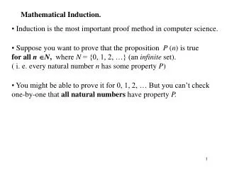 Mathematical Induction.