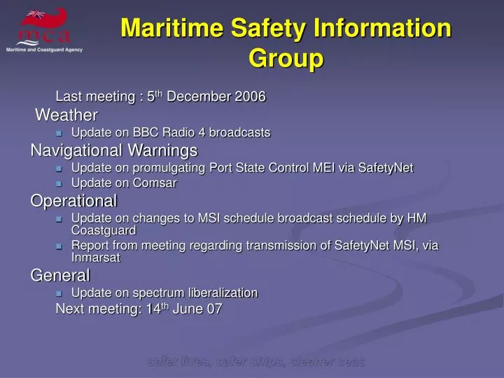 maritime safety information group