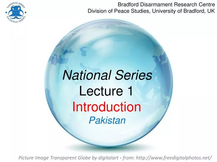 national series lecture 1 introduction pakistan
