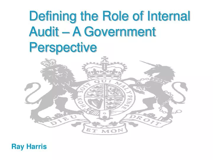 defining the role of internal audit a government perspective