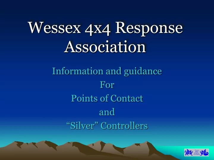 wessex 4x4 response association
