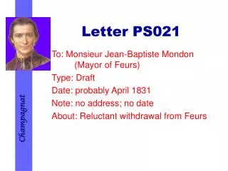 Letter PS021