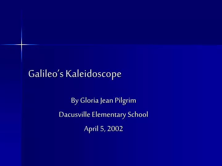 galileo s kaleidoscope
