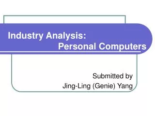 Industry Analysis: Personal Computers