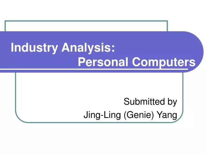 industry analysis personal computers