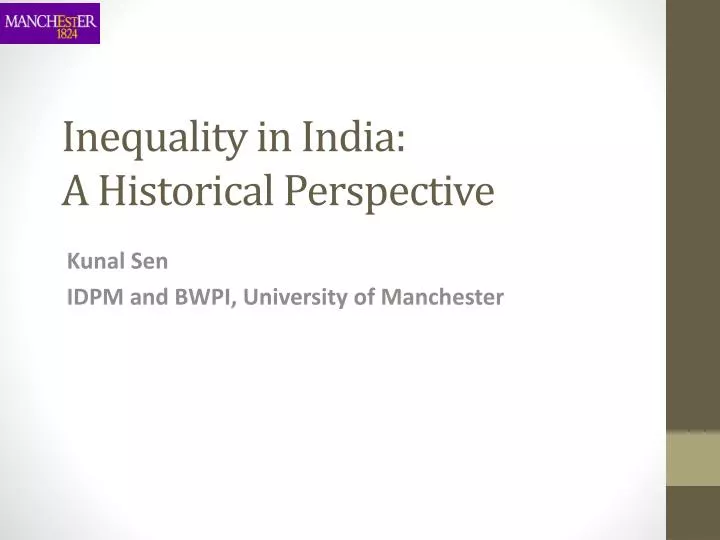 inequality in india a historical perspective