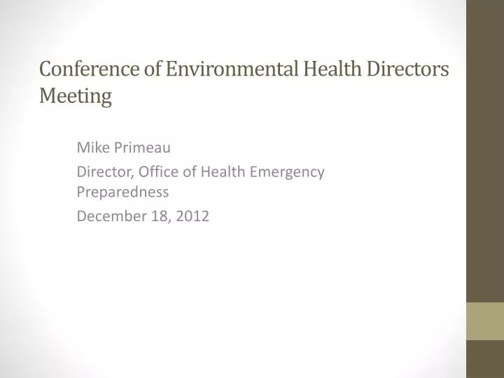 conference of environmental health directors meeting
