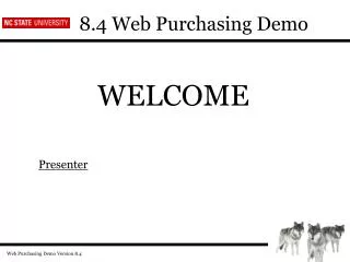 8.4 Web Purchasing Demo
