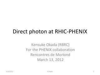 Direct photon at RHIC-PHENIX