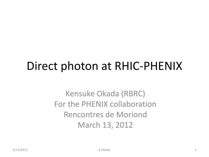 direct photon at rhic phenix