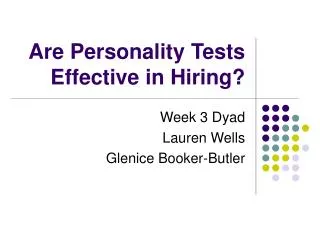 Are Personality Tests Effective in Hiring?