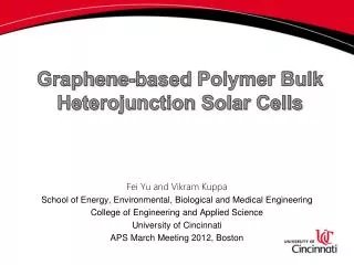 Graphene-based Polymer Bulk Heterojunction Solar Cells