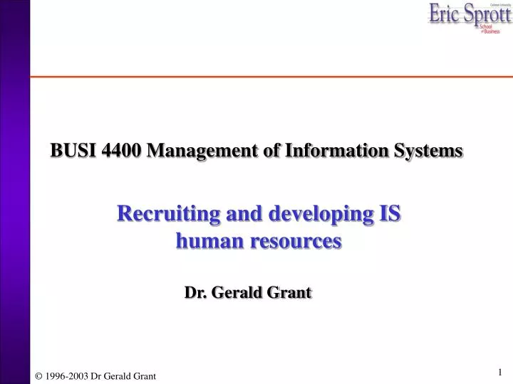 busi 4400 management of information systems