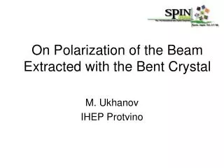 On Polarization of the Beam Extracted with the Bent Crystal