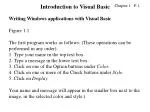 Writing Windows applications with Visual Basic Figure 1.1 - slide 1