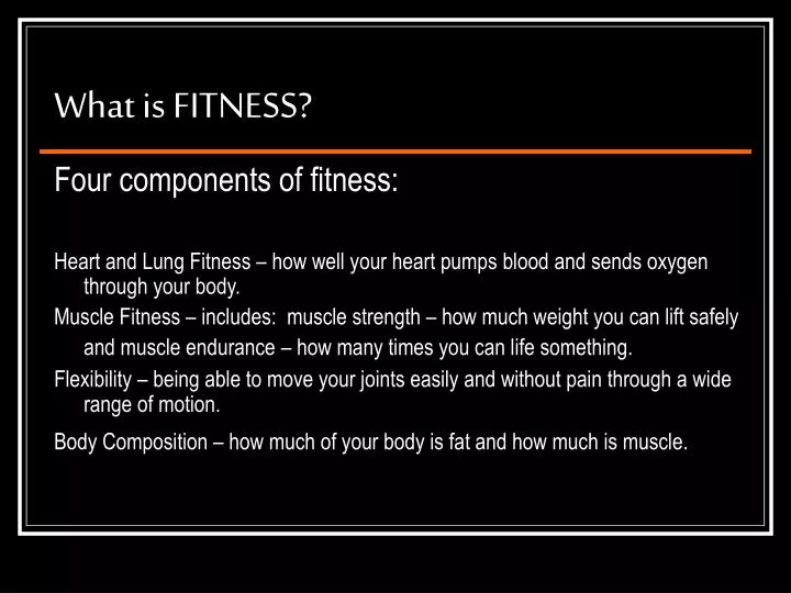what is fitness