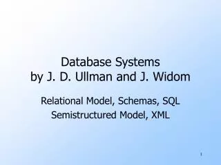 Database Systems by J. D. Ullman and J. Widom