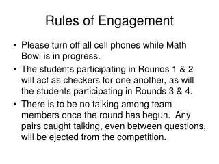 Rules of Engagement