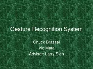 Gesture Recognition System