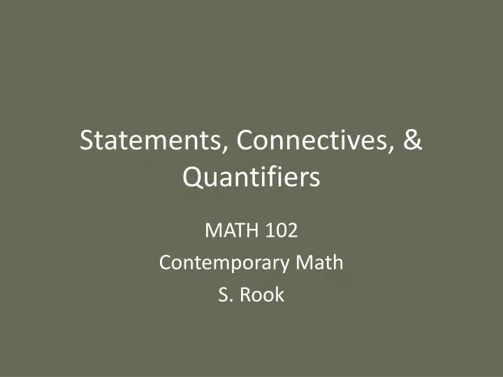 statements connectives quantifiers