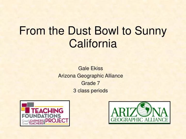 from the dust bowl to sunny california