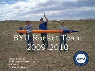 BYU Rocket Team 2009-2010