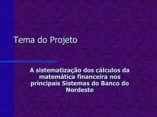 tema do projeto