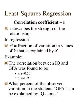 Least-Squares Regression