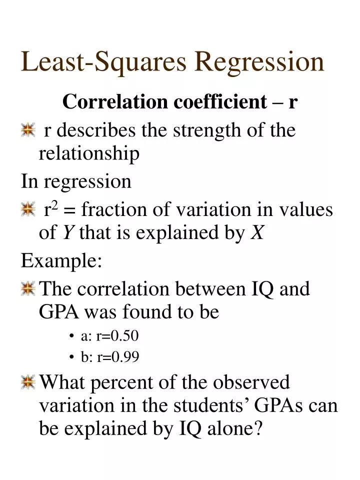 least squares regression