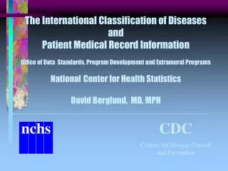 CDC Centers for Disease Control and Prevention