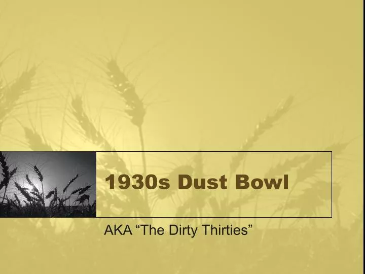 1930s dust bowl