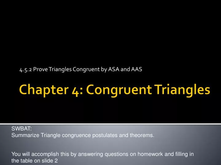 4 5 2 prove triangles congruent by asa and aas