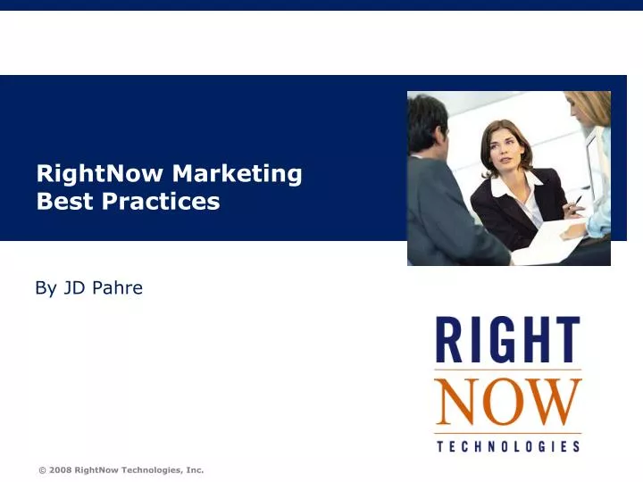 rightnow marketing best practices