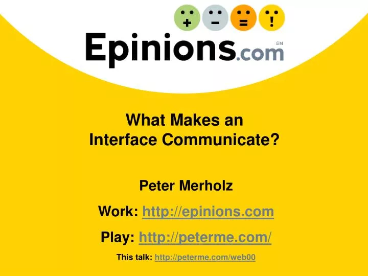 what makes an interface communicate