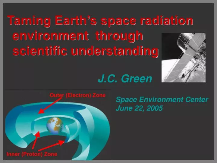 taming earth s space radiation environment through scientific understanding