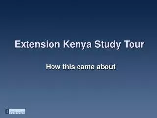 Extension Kenya Study Tour
