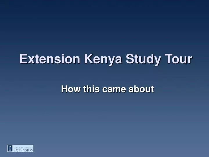extension kenya study tour