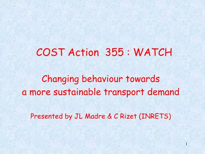 cost action 355 watch