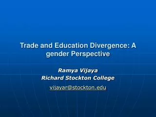 Trade and Education Divergence: A gender Perspective
