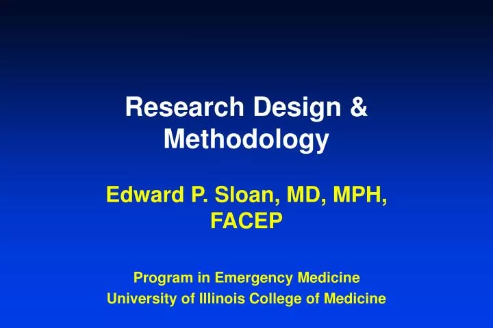 research design methodology