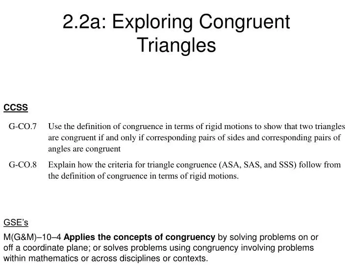 2 2a exploring congruent triangles