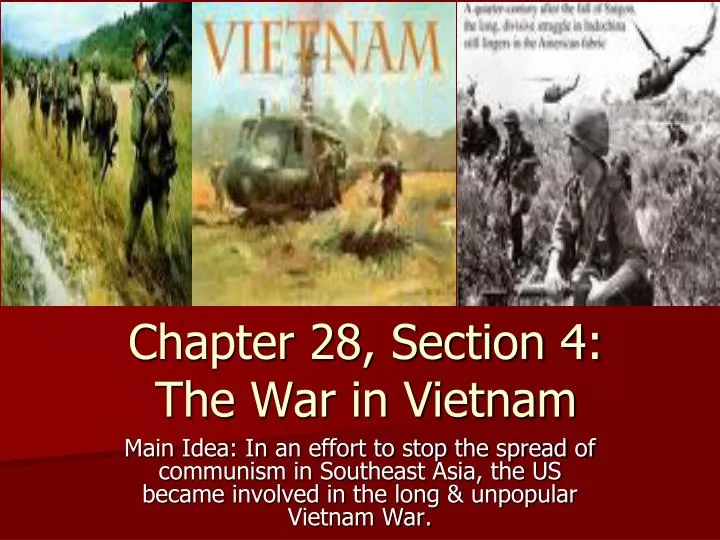 chapter 28 section 4 the war in vietnam
