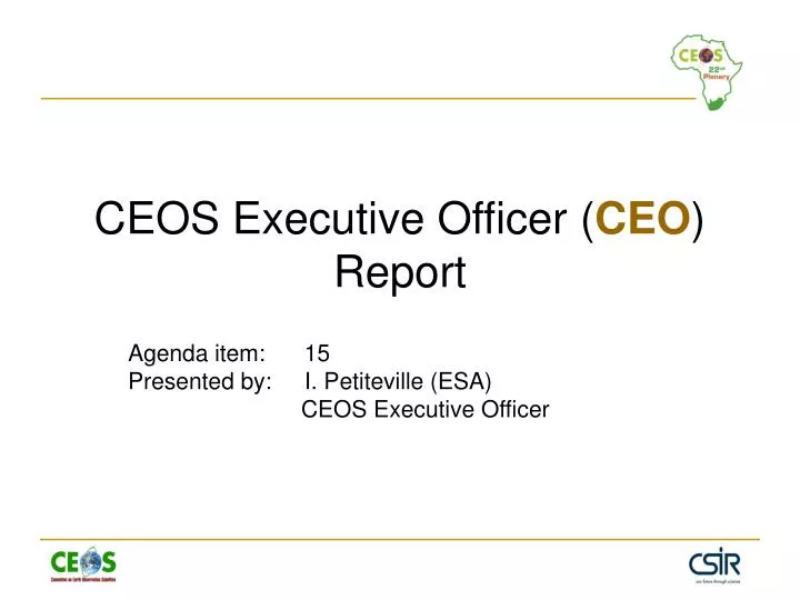 ceos executive officer ceo report